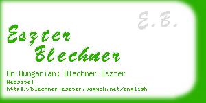 eszter blechner business card